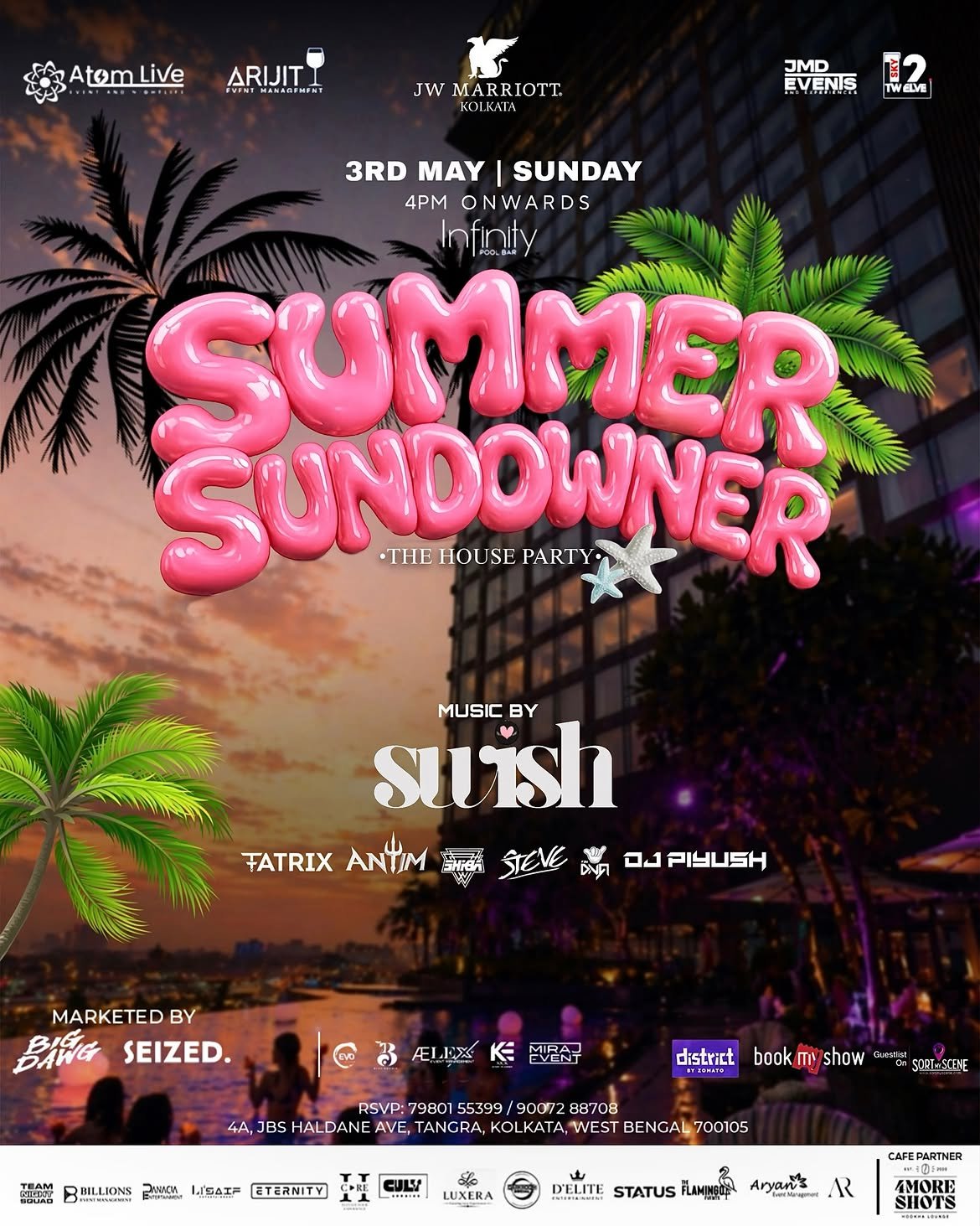 Summer Sundowner — The House Party at JW Marriott Kolkata, Infinity Pool Bar